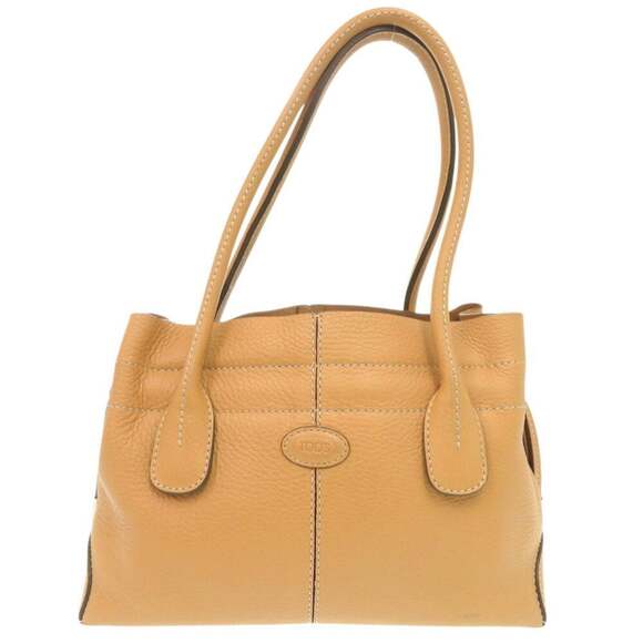 Tod's Leather Yellow Beige Handbag 0438TOD'S